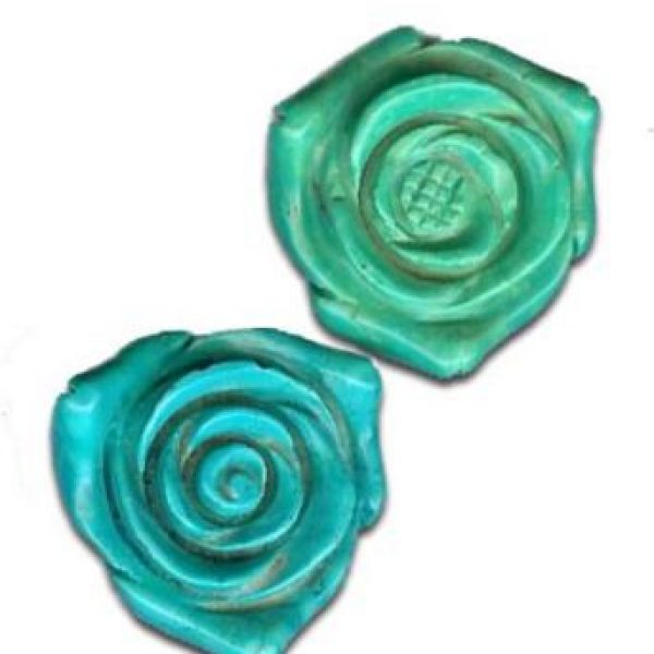Magnesit Blumenanhänger hell blau-grün-0