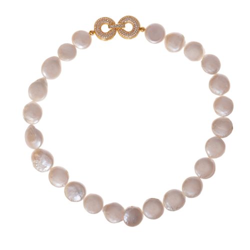HONG BOCK-frechwater pearl baroque necklece  in 20mm diameter
