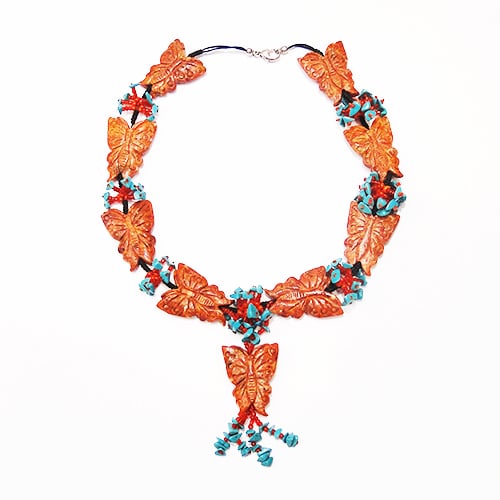 Foam coral butterfly necklace
