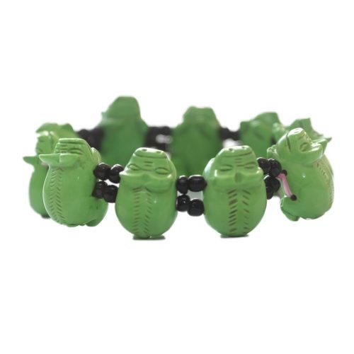 Lucky pig bracelet green