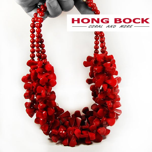 HONG BOCK-Design Kette aus Bambuskoralle rot.-0