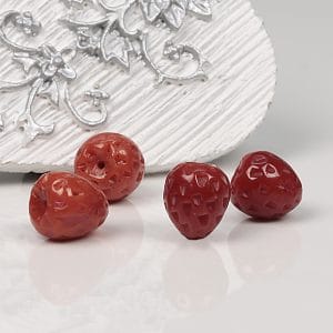 HONG BOCK-Naturkorallen Erdbeere 10mm rot