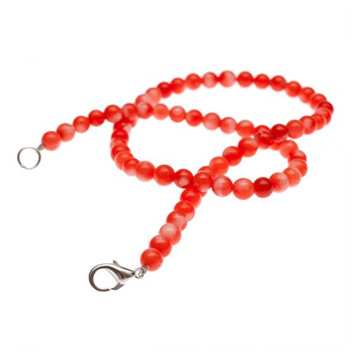 HONG BOCK-bamboocoral chain in 7mm lacks and white