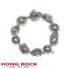 HONG BOCK-Süsswasser perlen Barocke Armband in weiß-2092
