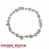 HONG BOCK-Süsswasser Perlen kette Barocke in 15x20mm weiß-2091