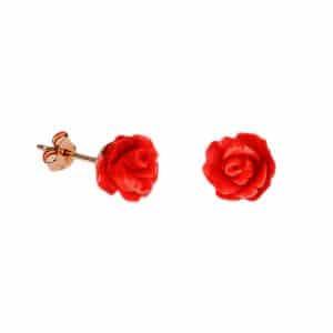 Coral Roses Earrings