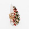 Weihnachtsbaum ring aus Kristall and Messing-2380