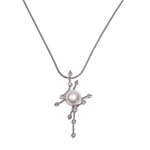 HONG BOCK- silver pendant with pearls and silver chain