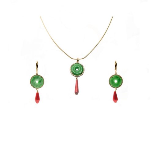 HONG BOCK design set / pendant + earrings