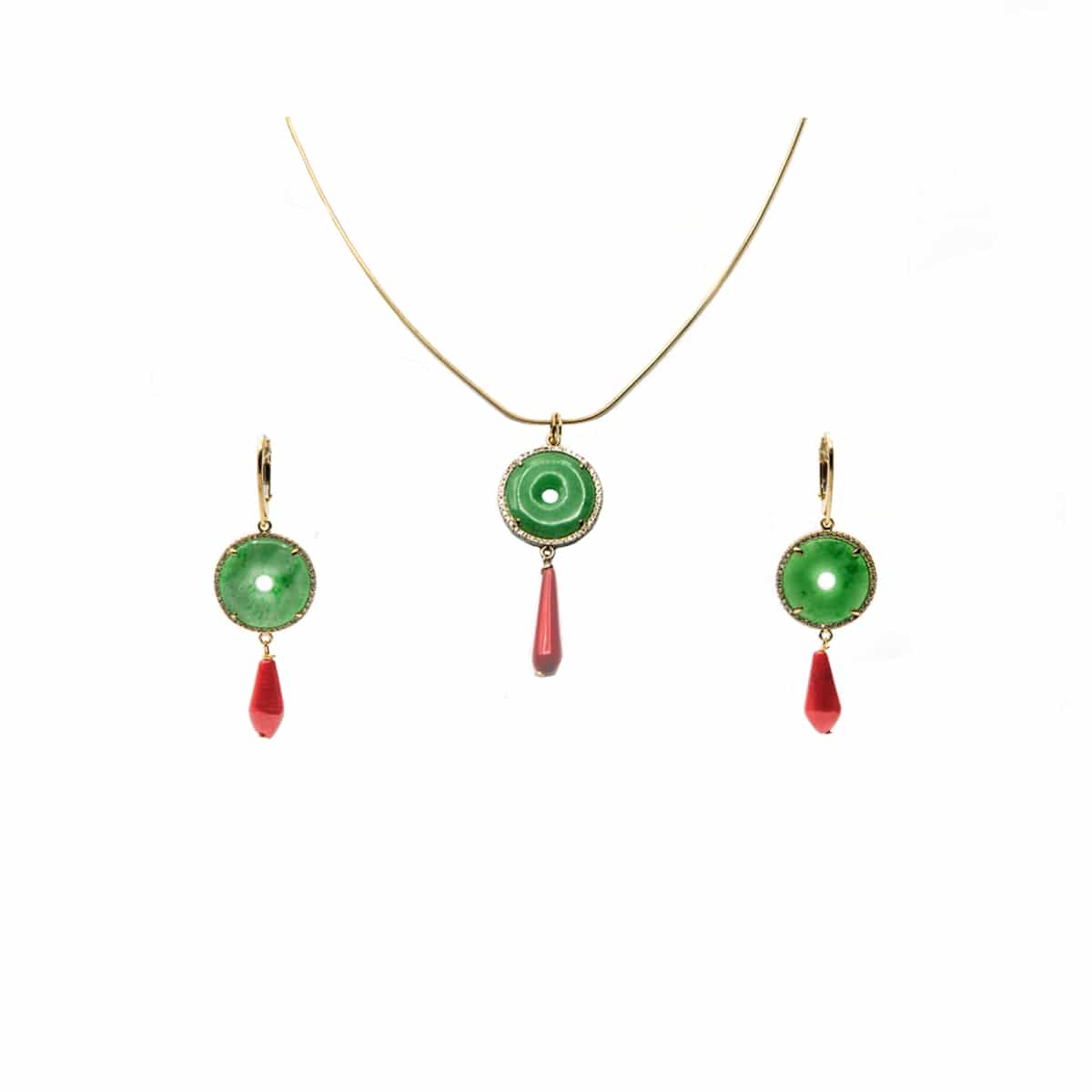 HONG BOCK design set / pendant + earrings