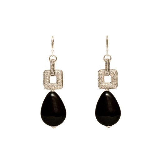 HONG BOCK design earring with onyx drops