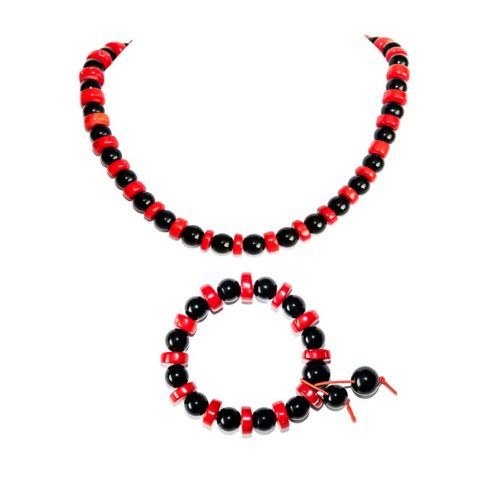 HONG BOCK design necklace / coral bracelet us black onxy