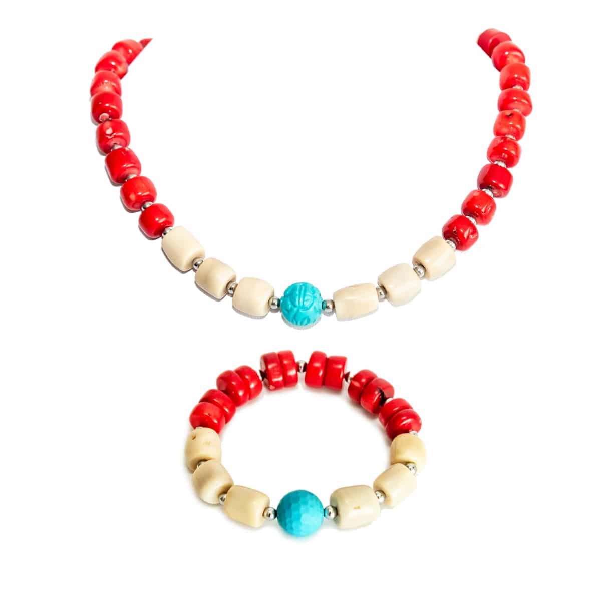 HONG BOCK design necklace / bracelet in coral