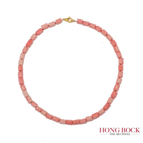 HONG BOCK-Bambuskorallen zarte Pink in 43cm Lang