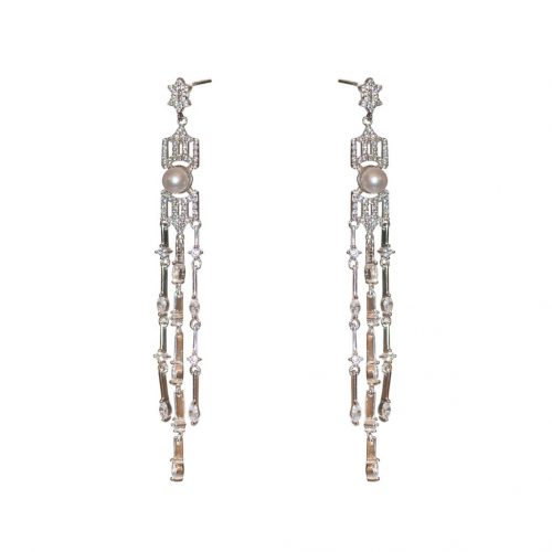 HONG BOCK silver and pearl earrings
